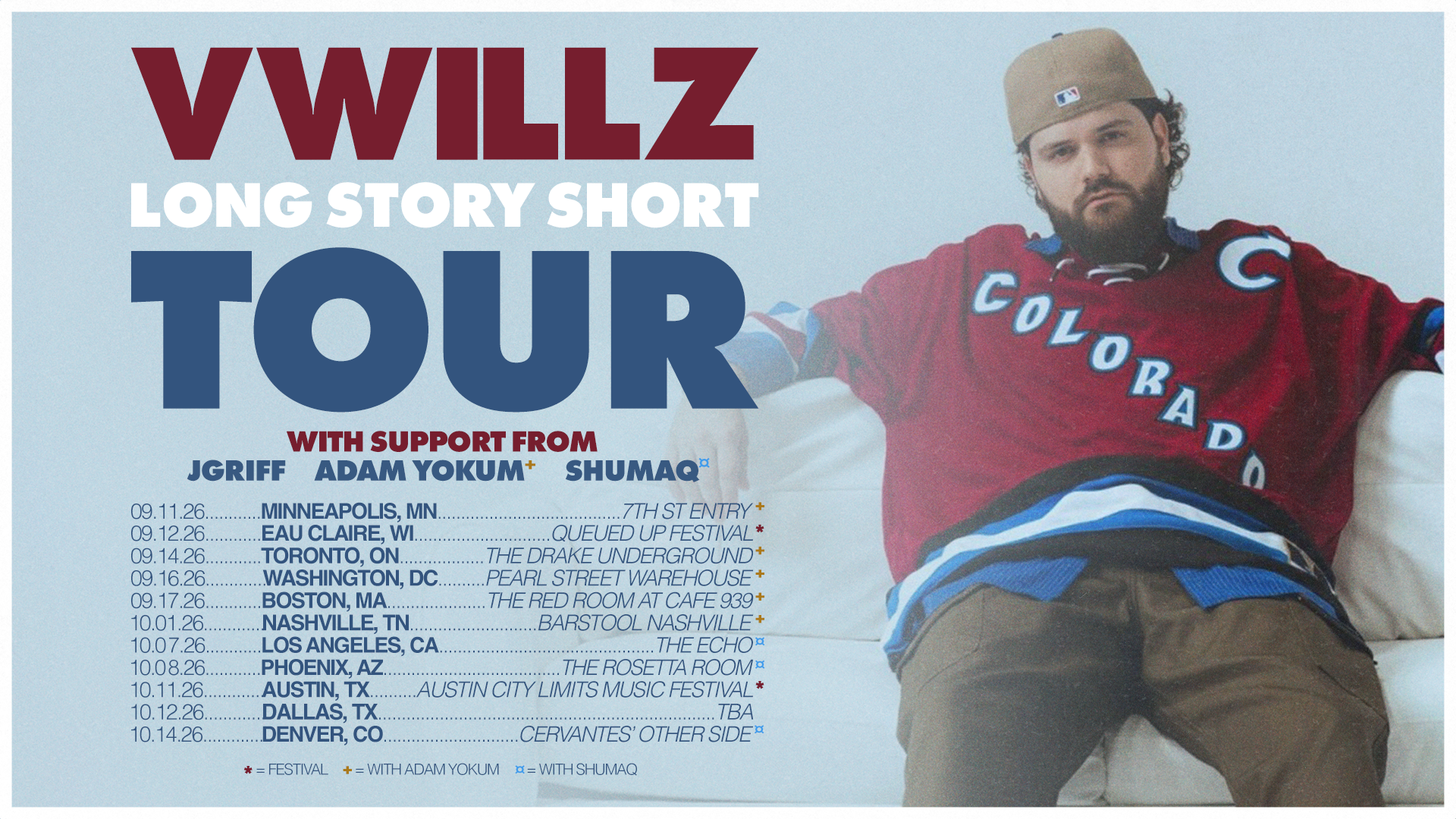 VWillz Long Story Short Tour artwork